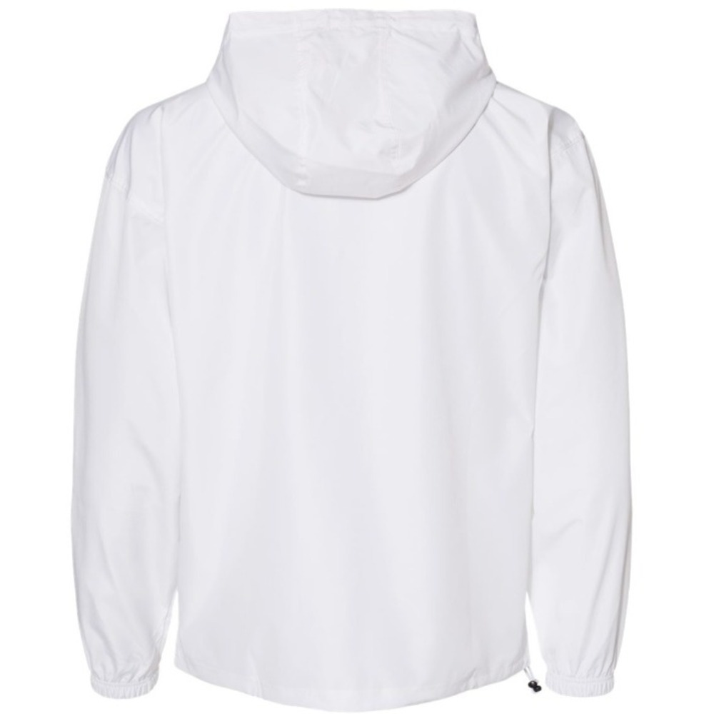 Champion Anorak Jacket Mens Medium White Half Zip Packable Windbreaker - Picture 3 of 4